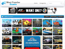 Tablet Screenshot of mostpopulargames.net